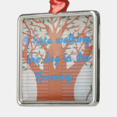 "Abend Dog Walk Dread" - Ich hasse es, den Hund zu Ornament Aus Metall (Links)