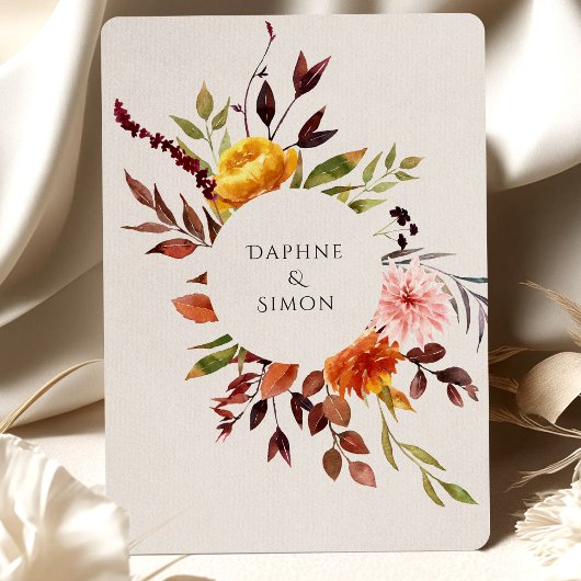 Abend Einladung Burnt Orange Moderne Schrift