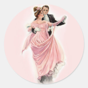 Abend Elegance Runder Aufkleber