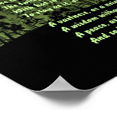 Abend, Emily Dickinson Poster (Ecke)