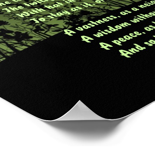 Abend, Emily Dickinson Poster (Ecke)