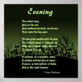 Abend, Emily Dickinson Poster (Vorne)