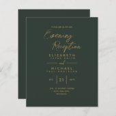 ABEND Empfang Einladungen Grüne Goldhochzeit (Vorne/Hinten)