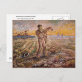 Abend, Ende des Tages, Vincent van Gogh Postkarte (Vorne/Hinten)