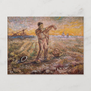 Abend, Ende des Tages, Vincent van Gogh Postkarte