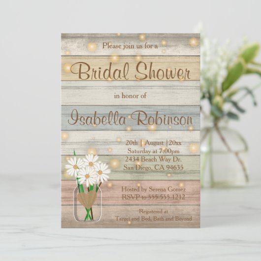 Abend Firefly Brautparty Design Einladung (Stehend Vorderseite)