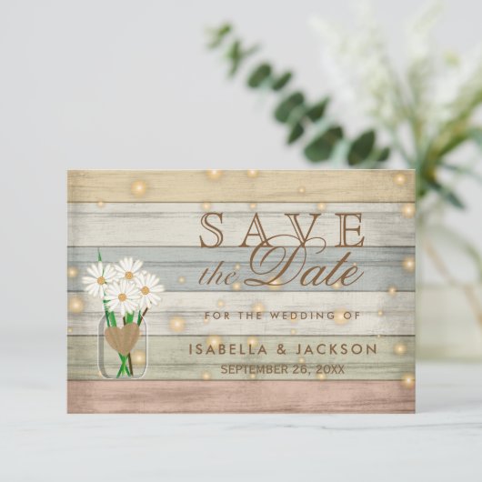 Abend Firefly Save the Date Design (Stehend Vorderseite)