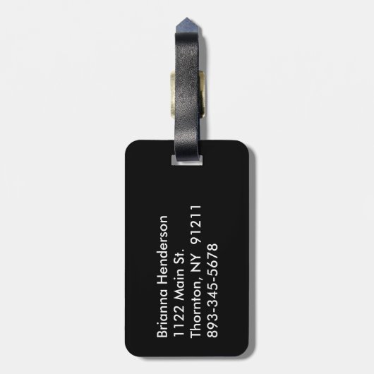 Abend Flamingos und Palm Blätter Gepäckmarke Gepäckanhänger (Rückseite vertikal)