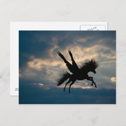 Abend Flight Postkarte (Vorne/Hinten)