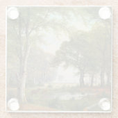 Abend Forest Landschaft Glasuntersetzer (Rückseite)