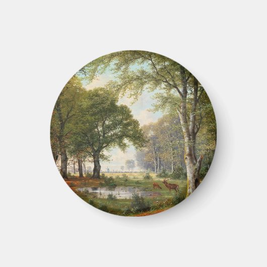Abend Forest Landschaft Magnet (Vorne)