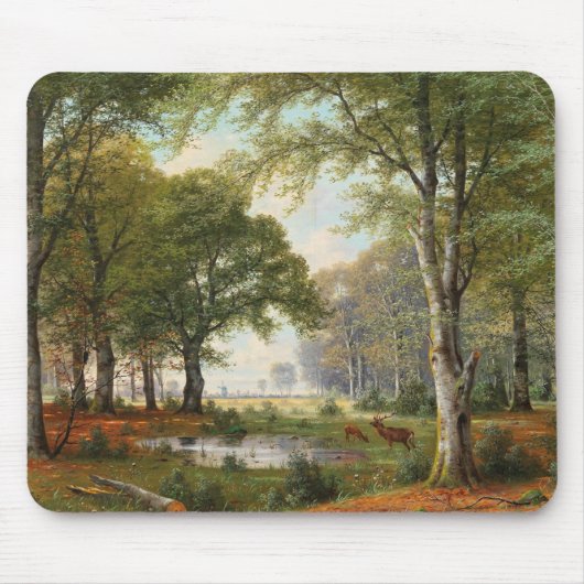 Abend Forest Landschaft Mousepad (Vorne)