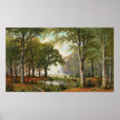 Abend Forest Landschaft Poster (Vorne)
