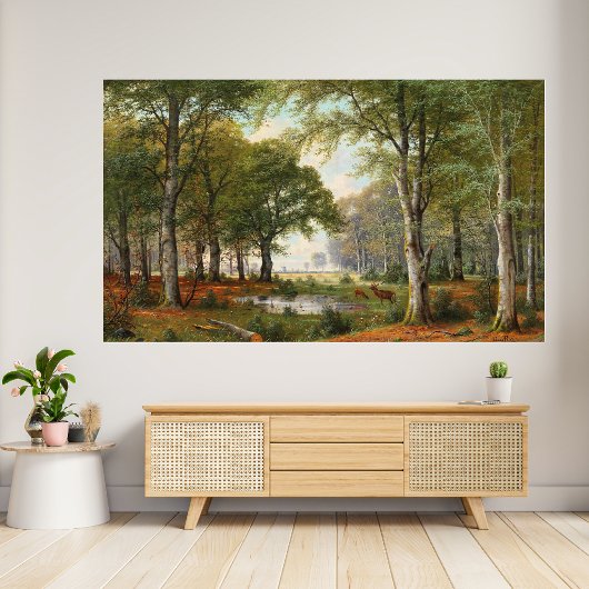 Abend Forest Landschaft Poster