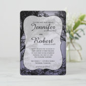 Abend Forest Metallic Hochzeitseinladung Einladung (Stehend Vorderseite)