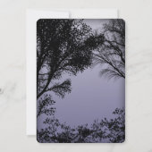 Abend Forest Metallic Hochzeitseinladung Einladung (Rückseite)