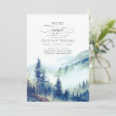 Abend-Foto für Bergwaldnebel Einladung (Stehend Vorderseite)