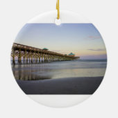 Abend Frieden am Strand Keramik Ornament (Hinten)