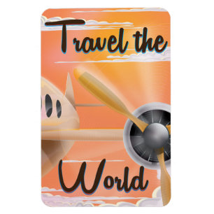 Abend für das World Classic Flugzeugplakat Magnet
