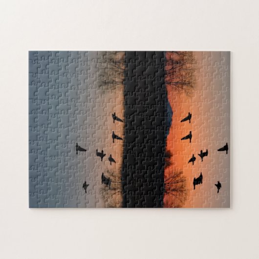 Abend Gänse Puzzle (Horizontal)