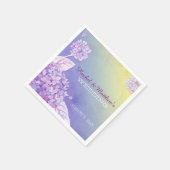 Abend Garden Hydrangeas Ombre Wedding Serviette (Ecke)