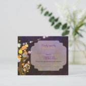 Abend Garden String Lights Wedding RSVP Karte (Stehend Vorderseite)
