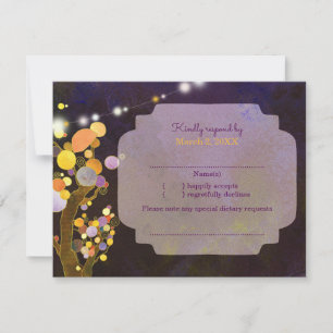 Abend Garden String Lights Wedding RSVP Karte