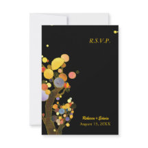 Abend Garden Trees Modern Wedding RSVP