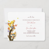 Abend Garden Trees Wedding Save The Date (Rückseite)