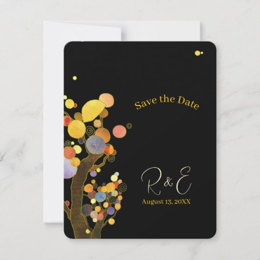 Abend Garden Trees Wedding Save The Date (Vorderseite)