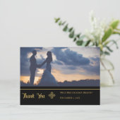 Abend Glam Foto Dankeskarte (Stehend Vorderseite)