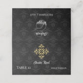 Abend Glam Geflochtene Platzkarte (Außenseite Aufgefaltet)