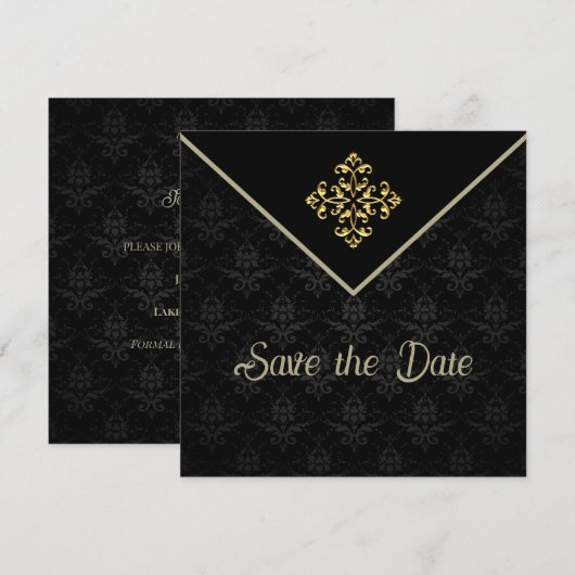 Abend Glam Save the Date (Vorne/Hinten)