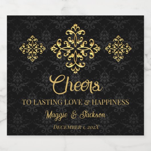 Abend Glam Schaumweinetikett (Einzelnes Label)