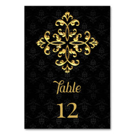 Abend Glam Tischnummer