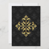 Abend Glam Wedding Einladung (Rückseite)