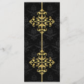 Abend Glam Wedding Menu Menükarte (Rückseite)