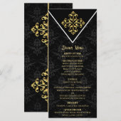 Abend Glam Wedding Menu Menükarte (Vorne/Hinten)