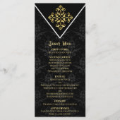 Abend Glam Wedding Menu Menükarte (Vorderseite)