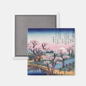 Abend Glow at Koganei Bridge, Ando Hiroshige Magnet (Vorderseite/Rückseite)