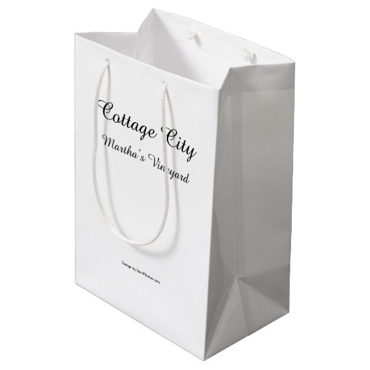 Abend Glow - Martha's Vineyard Medium Gift Bag Mittlere Geschenktüte (Rückseite Schrägansicht)