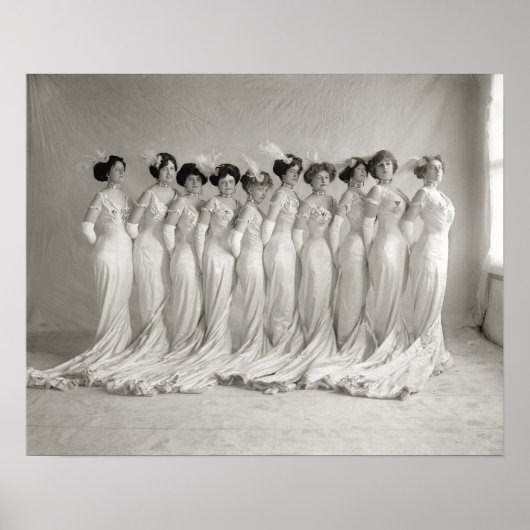 Abend Gowns, 1910. Vintages Foto Poster (Vorne)