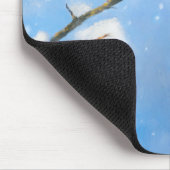 Abend Grosbeak Malerei - Niedliche Original Hunde Mousepad (Ecke)