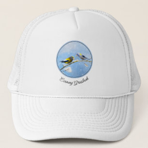 Abend Grosbeak Malerei - Niedliche Original Hunde  Truckerkappe
