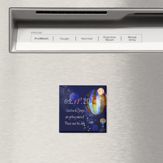 Abend Heißluftballons Hochzeitsfeiern Das Datum sp Magnet (In Situ (Geschirrspüler))