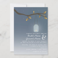 Abend Hochzeit im Herbst - Mason Jar mit Kerze