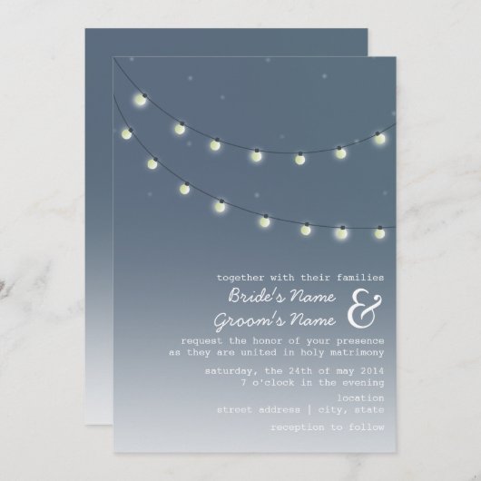 Abend Hochzeitsfeiern Einladung (Vorne/Hinten)