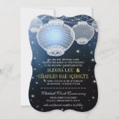 Abend Hochzeitsseegefecht unter den Sternen Einladung (Vorderseite)