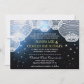 Abend Hochzeitsseegefecht unter den Sternen Einladung (Vorderseite)