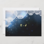 Abend Hochzeitsseegefecht unter den Sternen Einladung (Rückseite)